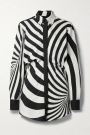 Nouveau Striped Mini Shirtdress by Brandon Maxwell at Net A Porter