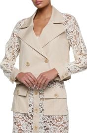 Novelle Lace Sleeve Trench Coat at Nordstrom