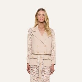 Novelle Lace Trench in BiscuitEcru L39AGENCE at L'Agence