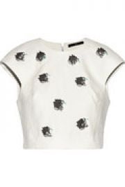 Nuage cropped embellished cotton top at The Outnet