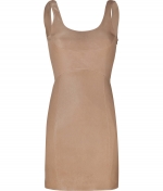 Nude leather dress at Stylebop