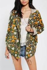 Numph Lenny Heart Camo Jacket at Urban Outfitters