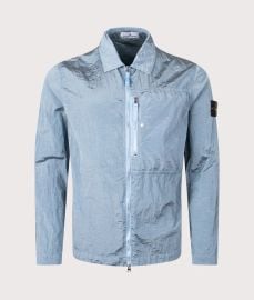 Nylon Metal Overshirt in Steel Blue STONE ISLAND EQVVS at Eqvvs