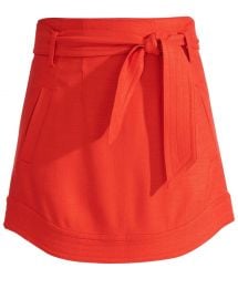 Nyrie Tie Waist Mini Skirt by Veronica Beard at Veronica Beard