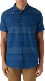 O\'Neill Seafaring Stripes Short Sleeve Button-Up Shirt at Nordstrom