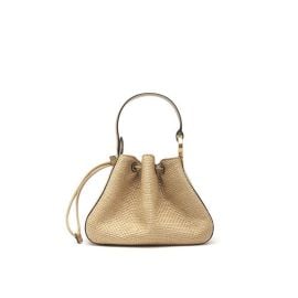 O Handle Raffia Bag Handbags Oscar de la Renta Natural Oscar de la Renta at Oscar de la Renta