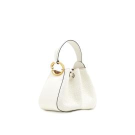 O Handle Raffia Bag Handbags Oscar de la Renta White Oscar de la Renta at Oscar de la Renta