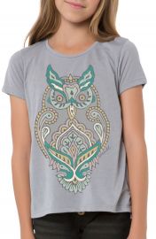 O Neill  Woodblock Owl  Graphic Tee  Little Girls   Big Girls at Nordstrom