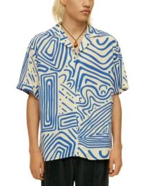 OAS Eldovado Geo Print Relaxed Fit Button Down Camp Shirt Bloomingdales at Bloomingdales