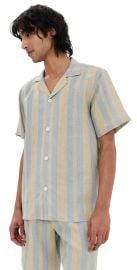 OAS Mist Strata Cuba Linen Shirt Multi M at Shopbop