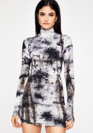  OFF THE RECORD TIE DYE DRESS at Dolls Kill