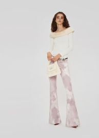 OFF-THE-SHOULDER SWEATER WITH FAUX FUR   Blumarine at Blumarine