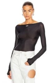 OFF-WHITE Basic Bodysuit in Black   FWRD at Forward