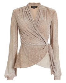 OMBRÉ LUREX WRAP TOP at Intermix