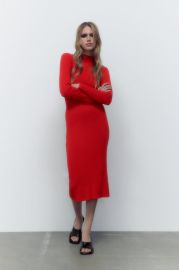 OPEN BACK KNIT DRESS - Red United States at Zara