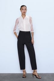 ORGANZA BLOUSE WITH FULL SLEEVES at Zara