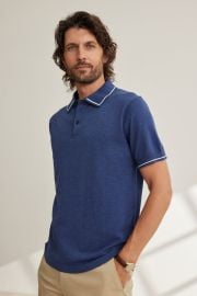 ORION COTTON LINEN POLO at Velvet by Graham & Spencer