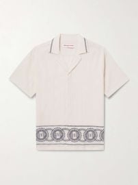 ORLEBAR BROWN Maitan Cirqua Camp-Collar Embroidered Cotton-Gauze Shirt for Men MR PORTER at Mr Porter