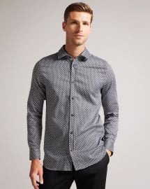 ORMSBY - LS Geo Print Shirt Ted Baker United States at Ted Baker