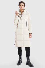 OROLAY Knee Length Thickened Down Jacket Orolay at Orolay