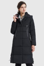 OROLAY Knee Length Thickened Down Jacket Orolay at Orolay