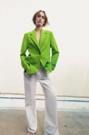 OVERSIZED BLAZER WITH POCKETS - Green   United States at Zara