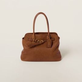 Oak Aventure Nappa Leather Bag Miu Miu - United States at Miu Miu