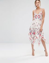 Oasis Printed Hanky Hem Dress at asos com at Asos