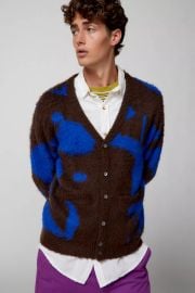 Obey Luka Splatter Cardigan at Urban Outfitters