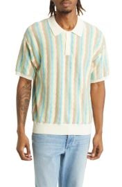 Obey Surface Wavy Stripe Polo Sweater at Nordstrom