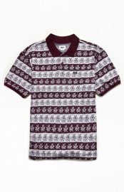 Obey Unity Jacquard Flower Polo Shirt at PacSun