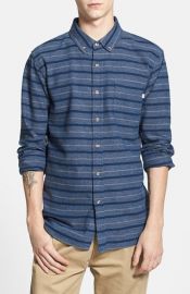 Obey and39Baileyand39 Stripe Woven Shirt at Nordstrom