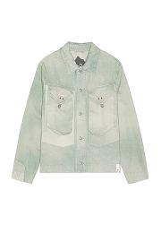 Objects IV Life Tradition Denim Jacket in Green Patina FWRD at FWRD