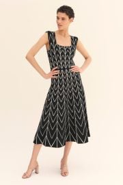 Ocana Knitted Dress Black And Ivory at The Fold London