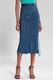 Ocean Vivica High Waisted Pencil Skirt by Cushnie at Orchard Mile