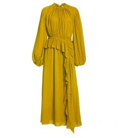 WornOnTV: Tamron’s yellow ruffle midi dress on Tamron Hall Show ...