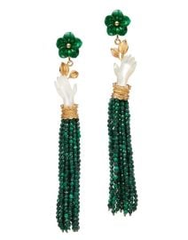 Of Rare Origin Bloom Earrings PearlMalachite at Of Rare Origin