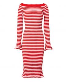 Off Shoulder Ribbed Dress by Caroline Constas at Intermix