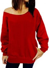 Off Shoulder Sweatshirt by Lymanchi at Amazon