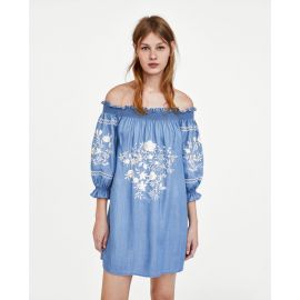 Off The Shoulder Boho Dresses at Zara