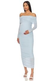 Off The Shoulder Mesh Dress at Revolve