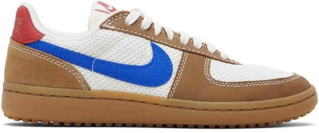 Off White And Brown Field General Sneakers at ssense