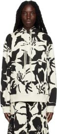 Off-White Black Floral Hoodie by Dries Van Noten on Sale at Ssense