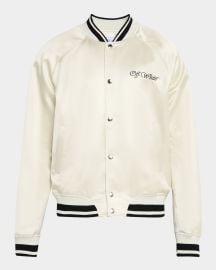 Off White College Sateen Souvenir Jacket at Neiman Marcus