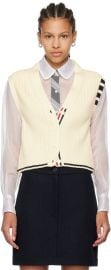 Off White Cropped Cardigan at ssense