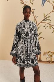 Off-White Flower Leopards Mini Dress FARM Rio at FARM Rio
