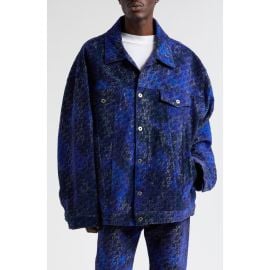 Off-White Logo Jacquard Denim Trucker Jacket at Nordstrom