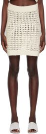 Off-White Lucy Miniskirt by LESET on Sale at Ssense