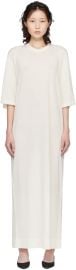 Off White Merino Knit Tee Maxi Dress at ssense