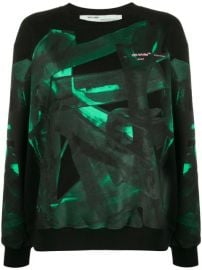 Off-White Paint Brush Arrow Print Sweatshirt - Farfetch at Farfetch